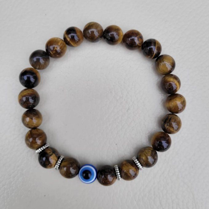 bracelet en pierre oeil de tigre